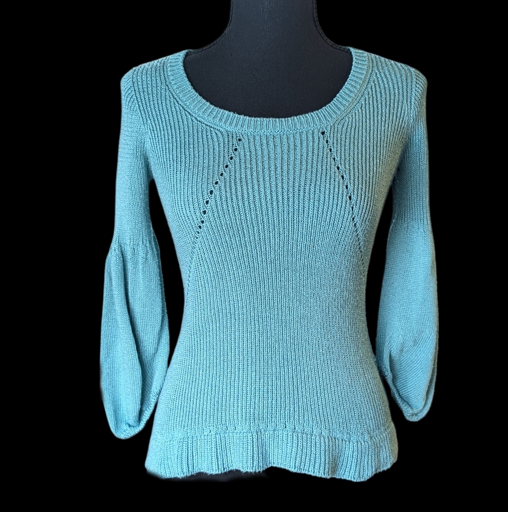 Light Weight Spring Sweater Juliet Balloon Puff Sleeve Knit